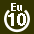 White 10 in white circle with Eu above.svg