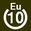 File:White 10 in white circle with Eu above.svg