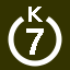 File:White 7 in white circle with K above.svg