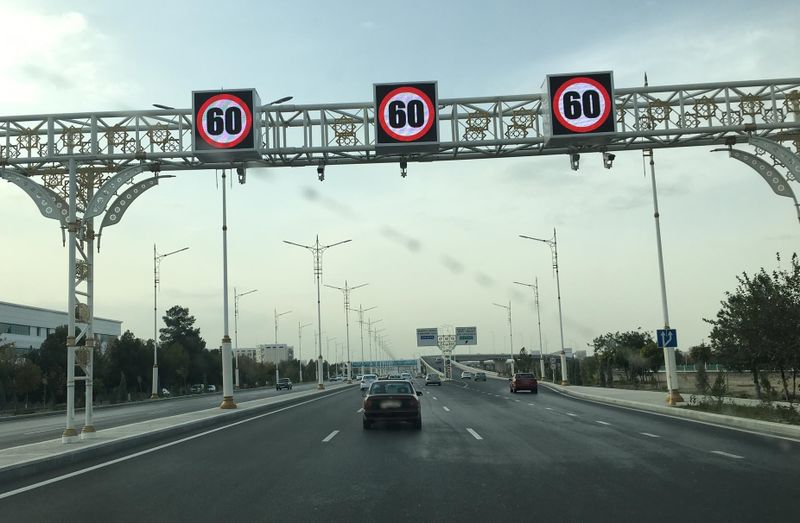 File:Ashgabat-speed-limit-gantry.jpg