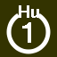 File:White 1 in white circle with Hu above.svg