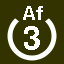File:White 3 in white circle with Af above.svg