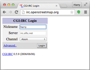 IRC OpenStreetMap Wiki