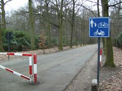 Belgium road reservedforfootbicyclemoped.jpg