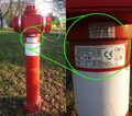 Fire hydrant with IoT pressure monitoring sensor radio box attached