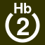 File:White 2 in white circle with Hb above.svg