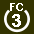 White 3 in white circle with FC above.svg