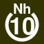 File:White 10 in white circle with Nh above.svg