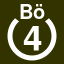 File:White 4 in white circle with Bouml above.svg