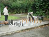 Large chess board leisure=pitch sport=chess surface=paving_stones