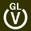 File:White V in white circle with GL above.svg