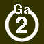 File:White 2 in white circle with Ga above.svg