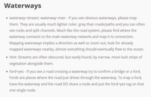 Beschreibung wie Wasserwege zu mappen sind