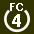 White 4 in white circle with FC above.svg