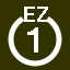 File:White 1 in white circle with EZ above.svg