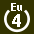 White 4 in white circle with Eu above.svg