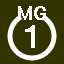 File:White 1 in white circle with MG above.svg