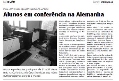 Portuguese Newspapper Diário Insular 2019-09-19