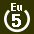 White 5 in white circle with Eu above.svg