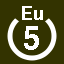 File:White 5 in white circle with Eu above.svg