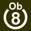 File:White 8 in white circle with Ob above.svg