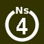 File:White 4 in white circle with Ns above.svg
