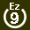 White 9 in white circle with Ez above.svg