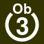 File:White 3 in white circle with Ob above.svg