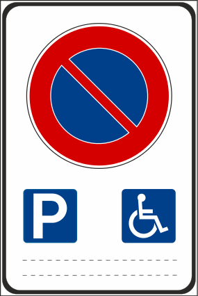File:Italian traffic signs - sosta consentita a particolari categorie-invalidi.svg