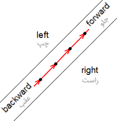 One example for عارضه : Fa:Forward & backward, left & right