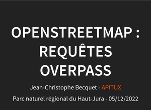 OpenStreetMap requêtes Overpass