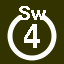 File:White 4 in white circle with Sw above.svg