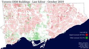 Map of buildings in Toronto
