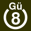 File:White 8 in white circle with Gü above.svg