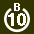 White 10 in white circle with B above.svg