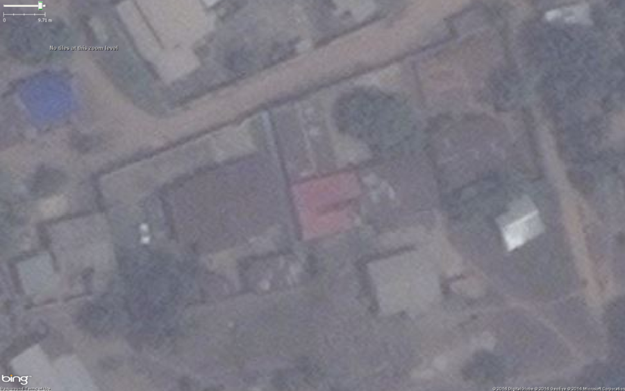 Typical buildings in a West African city.