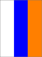 File:Trail-marking-white.blue stripe.orange stripe right.svg