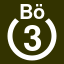File:White 3 in white circle with Bouml above.svg